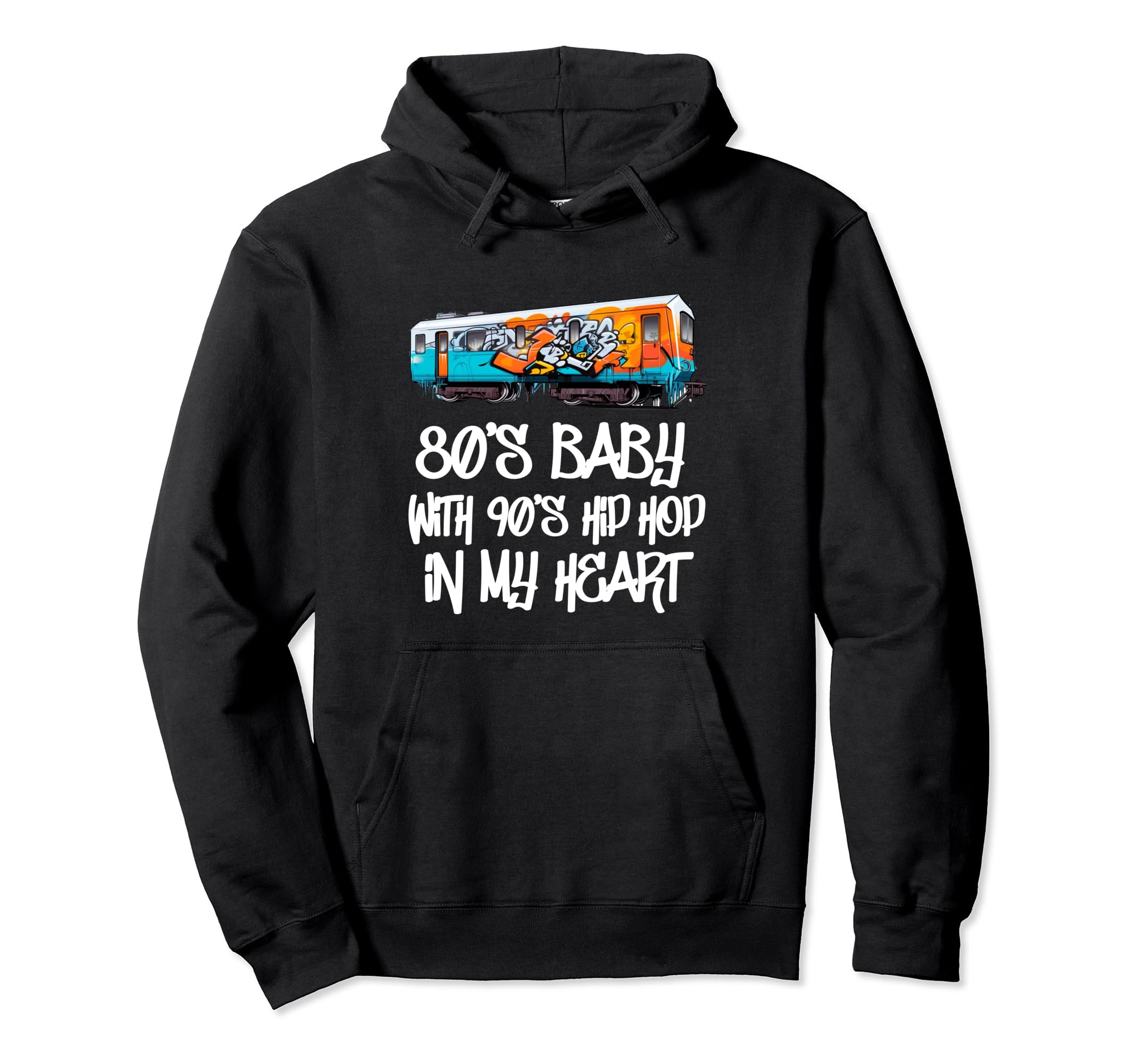 Hip Hop Old School 90S Music 80S Hoodie - Fun Novelty Design for Adults - T-Shirt, Sweatshirt, Hoodie