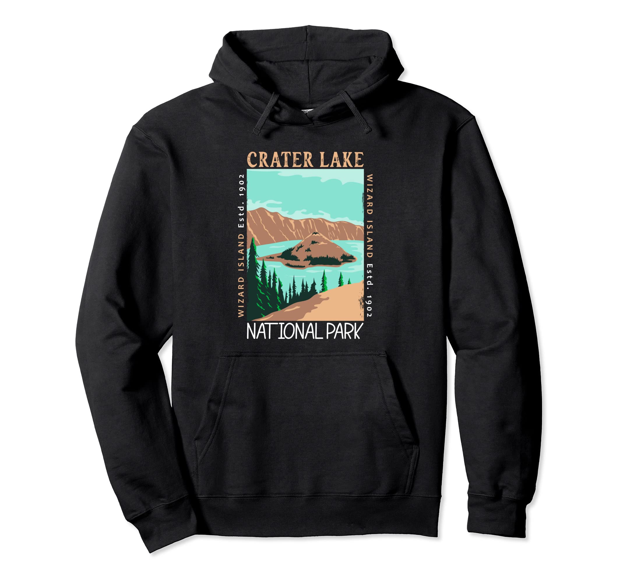 Crater Lake National Park Oregon Hoodie - Unique Graphic for Adults - T-Shirt, Sweatshirt, Hoodie