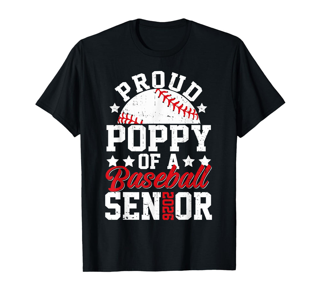 Proud Poppy 2026 Senior Baseball Senior T-Shirt - Minimalist Print Unisex - T-Shirt, Sweatshirt, Hoodie
