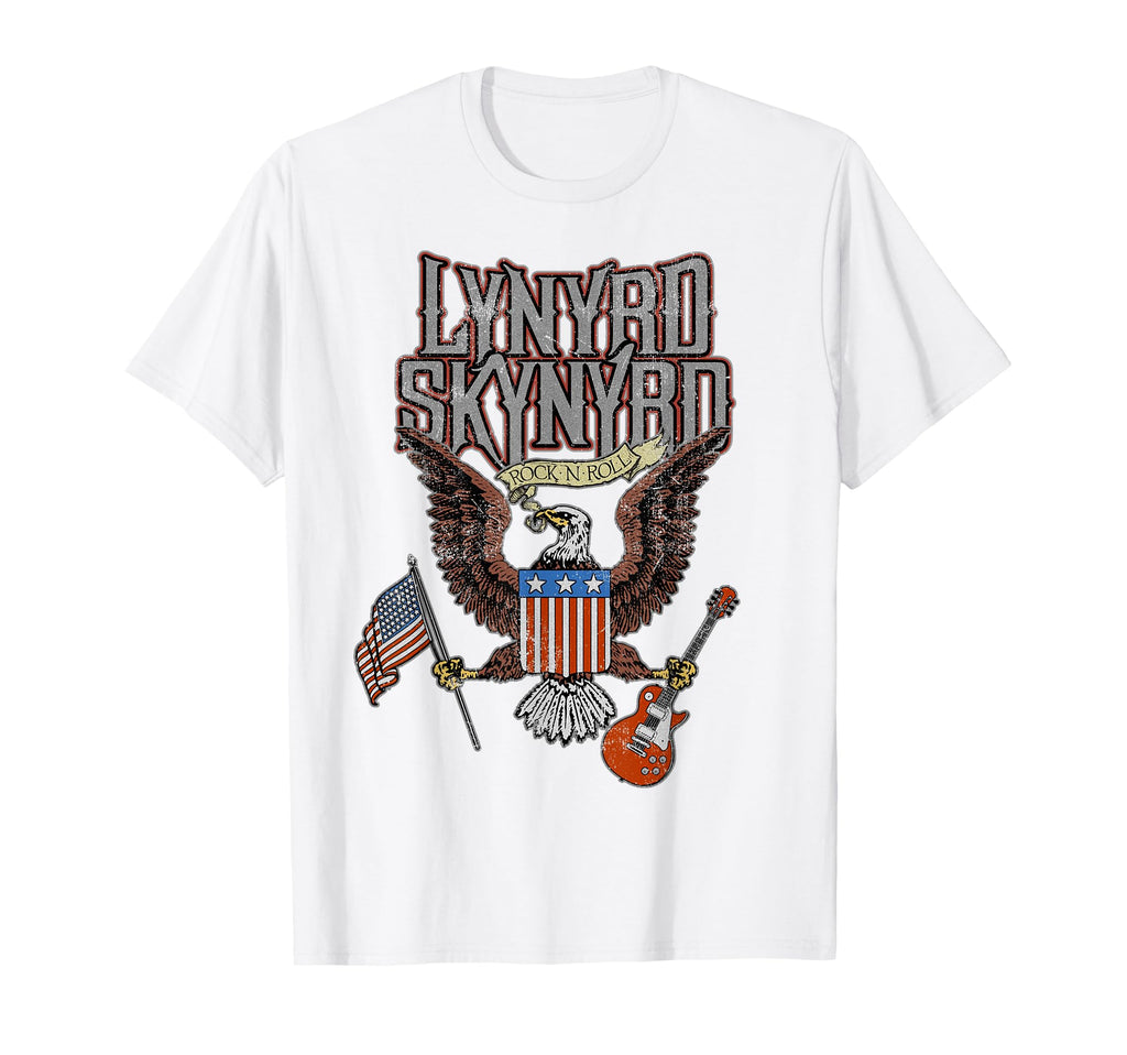Lynyrd Skynyrd Eagle Guitar Us Flag Rock T-Shirt - Streetwear Style Unisex - T-Shirt, Sweatshirt, Hoodie