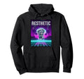 Vaporwave Aesthetic Bust Grid Palm Tree Hoodie - Minimalist Print Unisex - T-Shirt, Sweatshirt, Hoodie