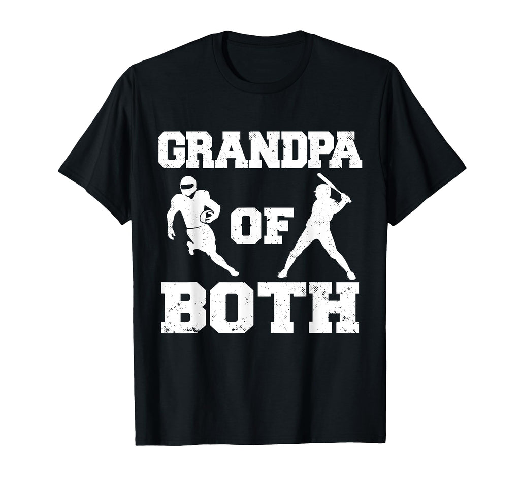 Grandpa Both Funny Football Baseball T-Shirt - Custom Art Print for Adults - T-Shirt, Sweatshirt, Hoodie