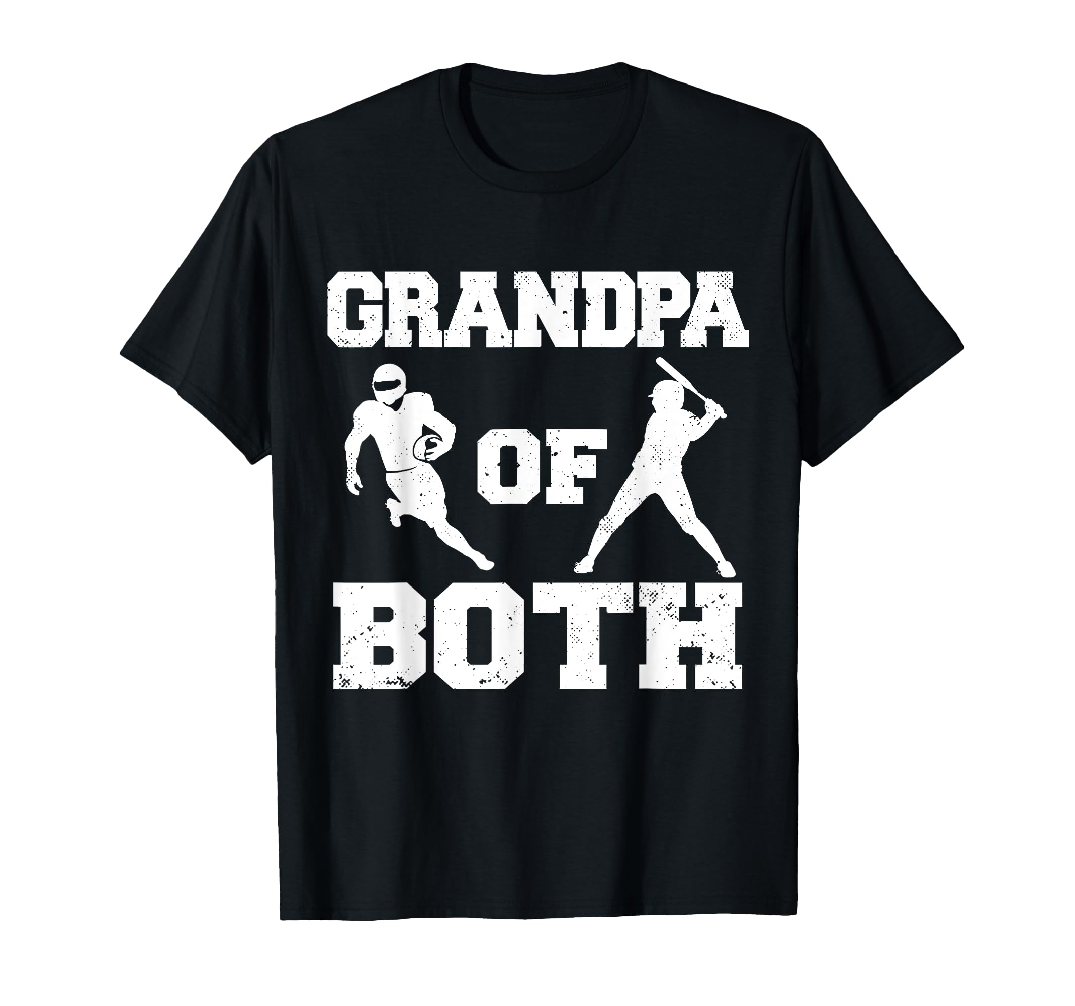Grandpa Both Funny Football Baseball T-Shirt - Custom Art Print for Adults - T-Shirt, Sweatshirt, Hoodie