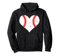 Baseball Heart Funny Baseball Player Hoodie - Minimalist Print Men Women - T-Shirt, Sweatshirt, Hoodie