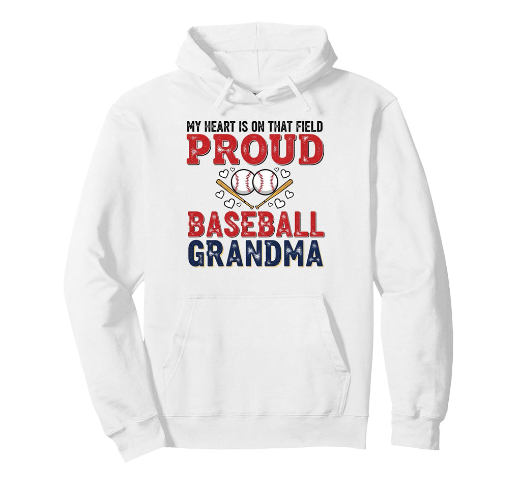 Proud Baseball Grandma Supporting Hoodie - Aesthetic Graphic Men Women - T-Shirt, Sweatshirt, Hoodie