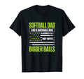 Funny Softball Dad Like Baseball Dad Us T-Shirt - Graphic Print Unisex - T-Shirt, Sweatshirt, Hoodie