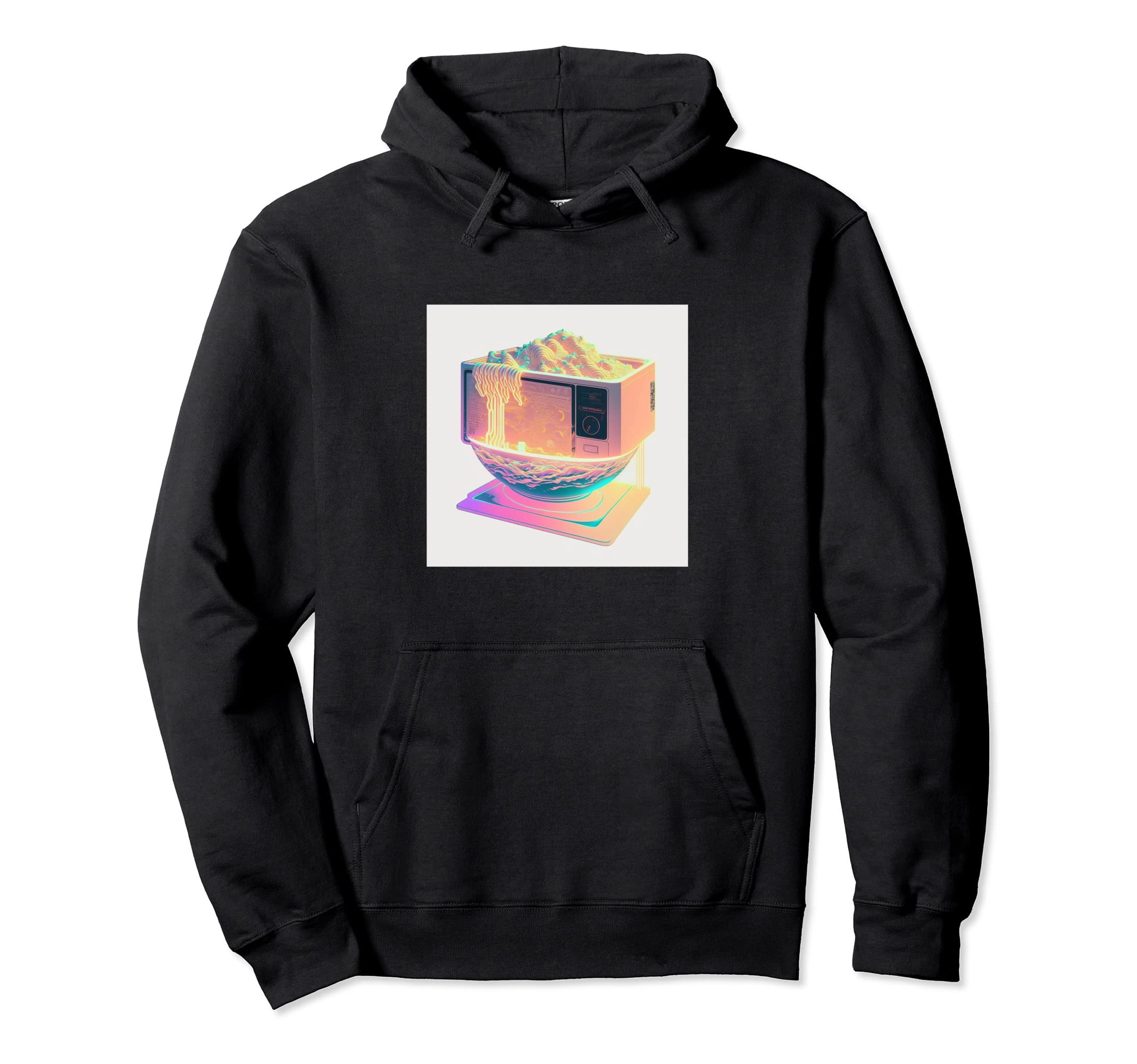 Vaperwave Aesthetic Glitch Ramen Hoodie - Minimalist Print Unisex - T-Shirt, Sweatshirt, Hoodie