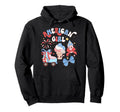 July 4 Flag Firework Ice Cream Roller Hoodie - Casual Everyday Wear Unisex - T-Shirt, Sweatshirt, Hoodie