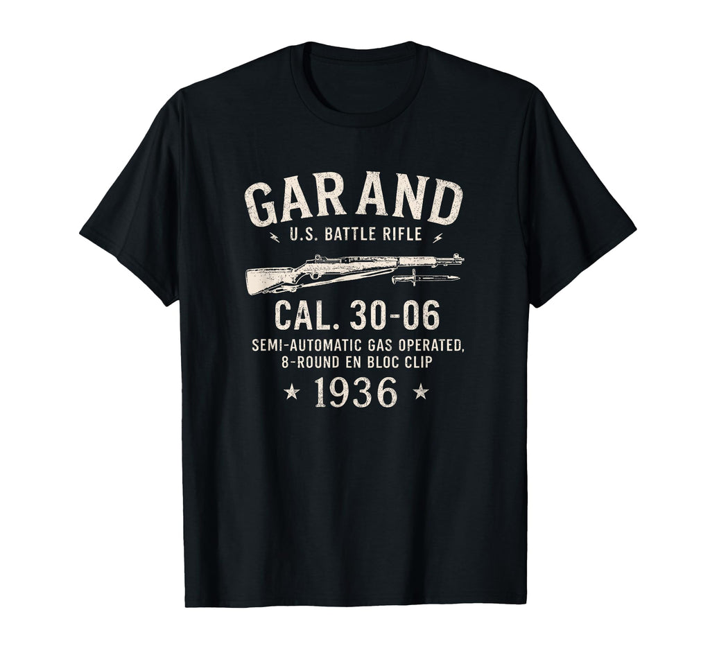 M1 Garand Wwii 1936 Distressed T-Shirt - Graphic Print Unisex - T-Shirt, Sweatshirt, Hoodie