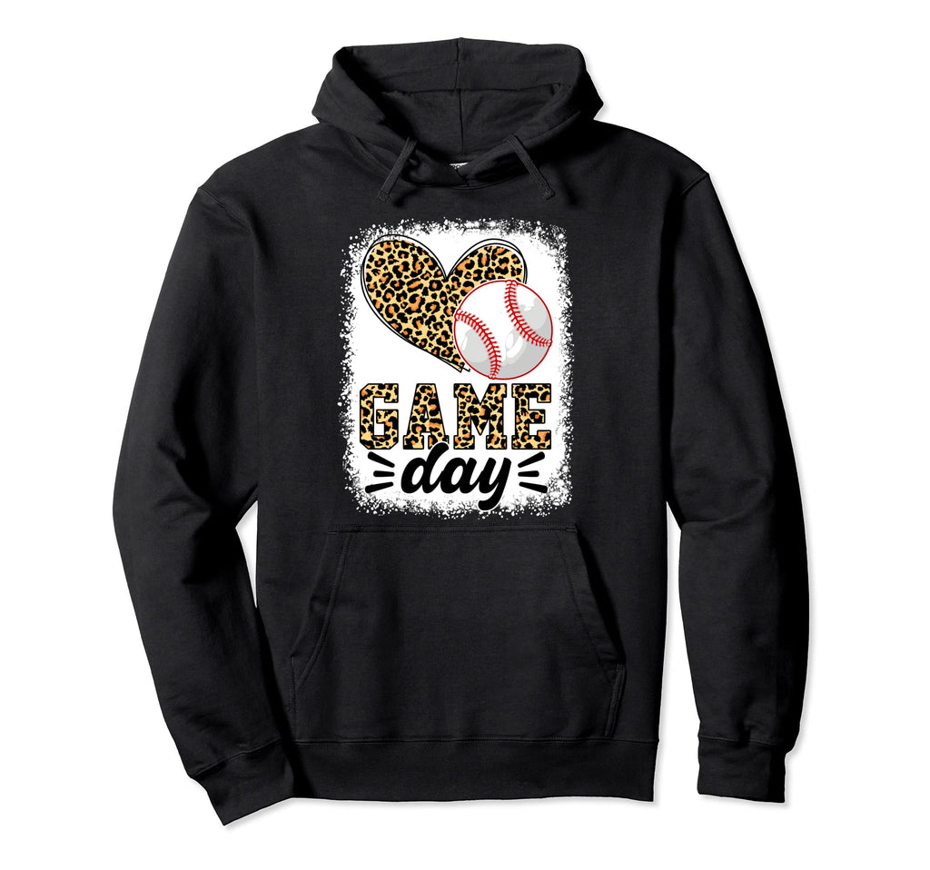Leopard Baseball Softball Funny Mom Mama Hoodie - Streetwear Style Unisex - T-Shirt, Sweatshirt, Hoodie