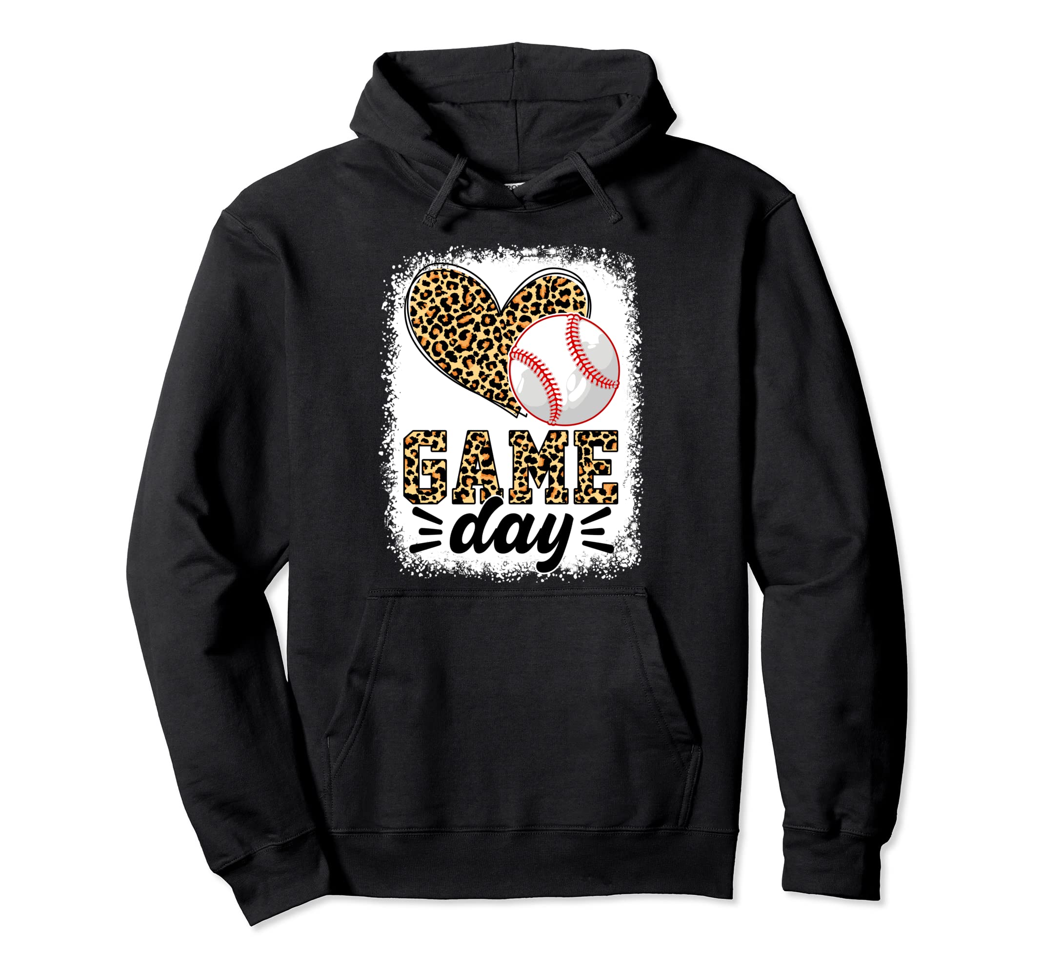 Leopard Baseball Softball Funny Mom Mama Hoodie - Streetwear Style Unisex - T-Shirt, Sweatshirt, Hoodie