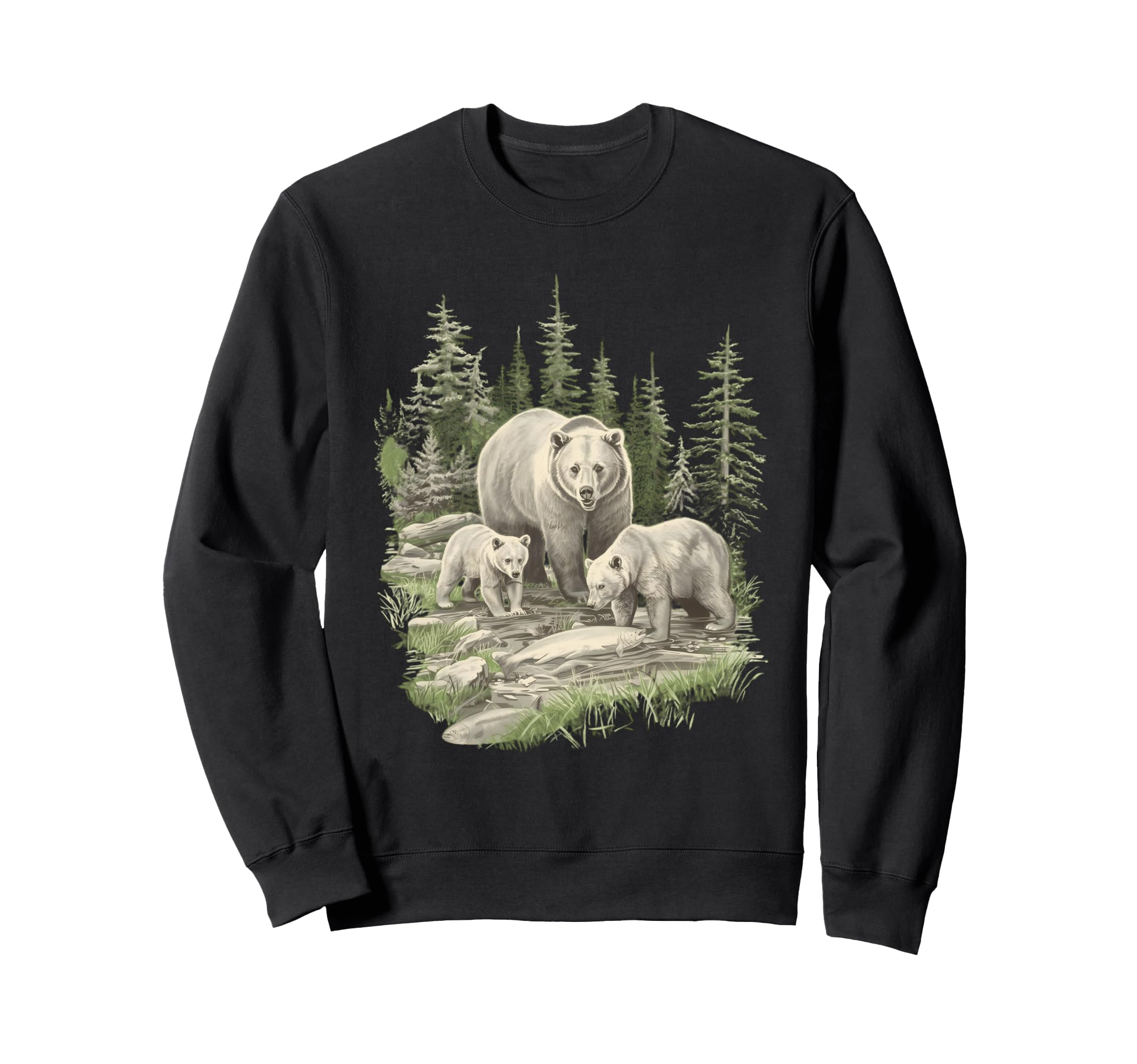 Grizzly Bears Wilderness 1990 Sweatshirt - Casual Everyday Wear for Adults - T-Shirt, Sweatshirt, Hoodie