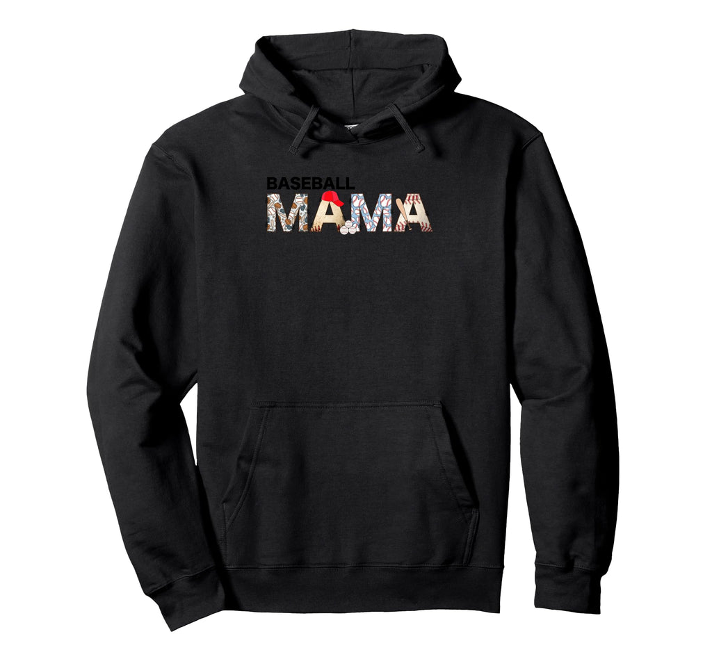 Baseball Mama Enthusiast Sports Lover Hoodie - Fun Novelty Design Unisex - T-Shirt, Sweatshirt, Hoodie