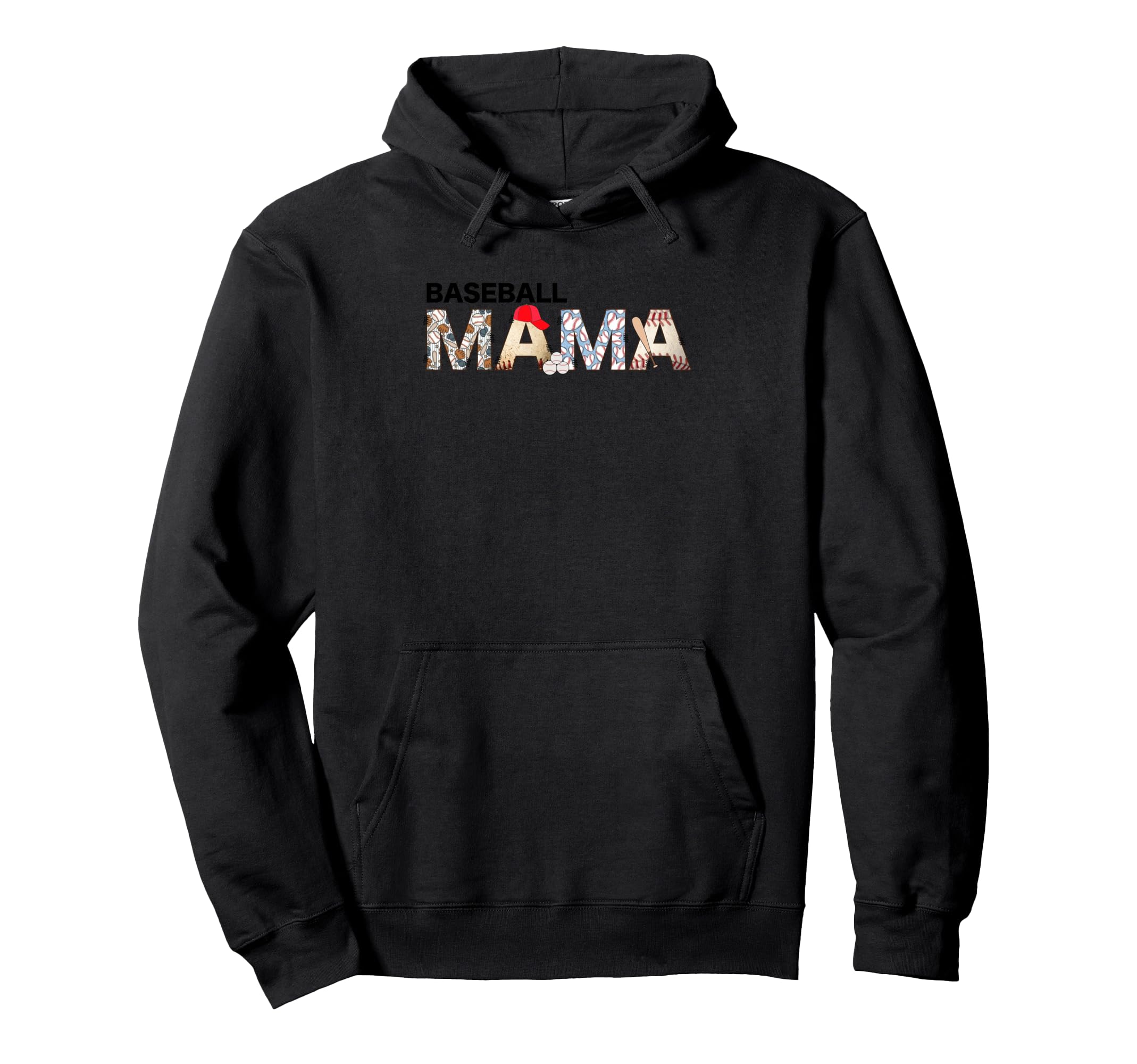 Baseball Mama Enthusiast Sports Lover Hoodie - Fun Novelty Design Unisex - T-Shirt, Sweatshirt, Hoodie