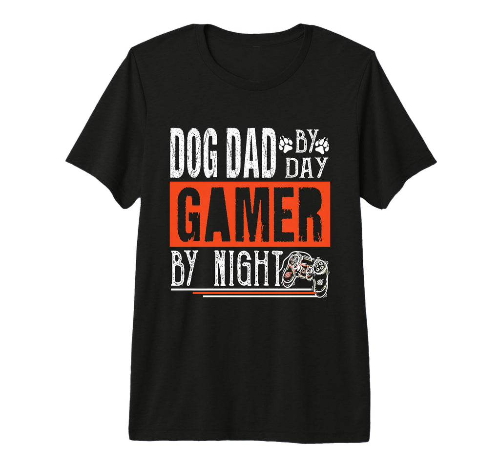 Mens Dog Dad Day Gamer Night Fathers T-Shirt - Minimalist Print for Adults - T-Shirt, Sweatshirt, Hoodie