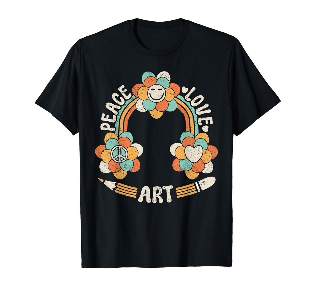 60S 70S Groovy Rainbow Painting Outfit T-Shirt - Minimalist Print Unisex - T-Shirt, Sweatshirt, Hoodie