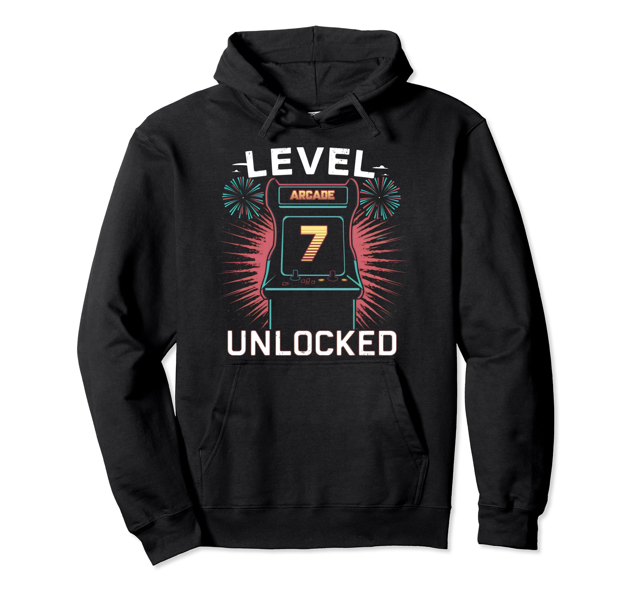 Level 7 Unlocked Video Game 7Th Birthday Hoodie - Novelty Apparel Unisex - T-Shirt, Sweatshirt, Hoodie