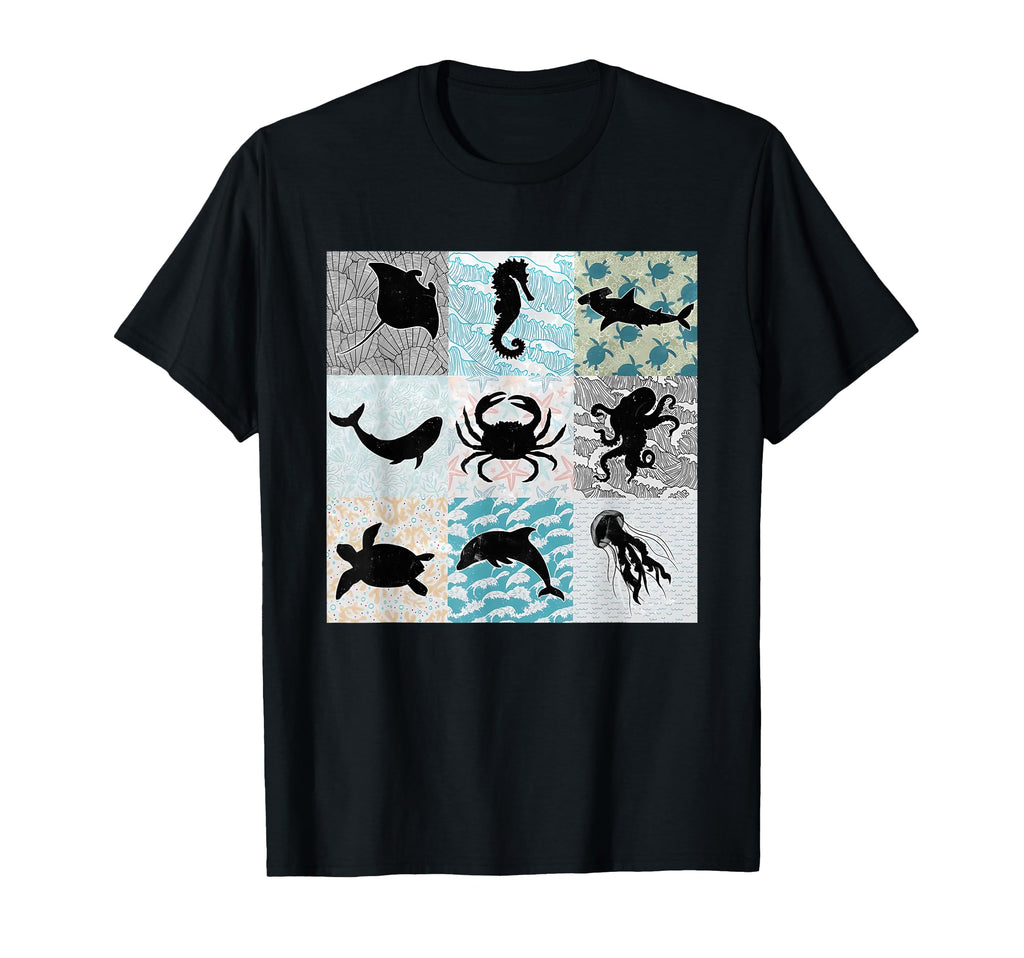 90S Sea Animal Aesthetic Dolphin Beach T-Shirt - Novelty Apparel Unisex - T-Shirt, Sweatshirt, Hoodie