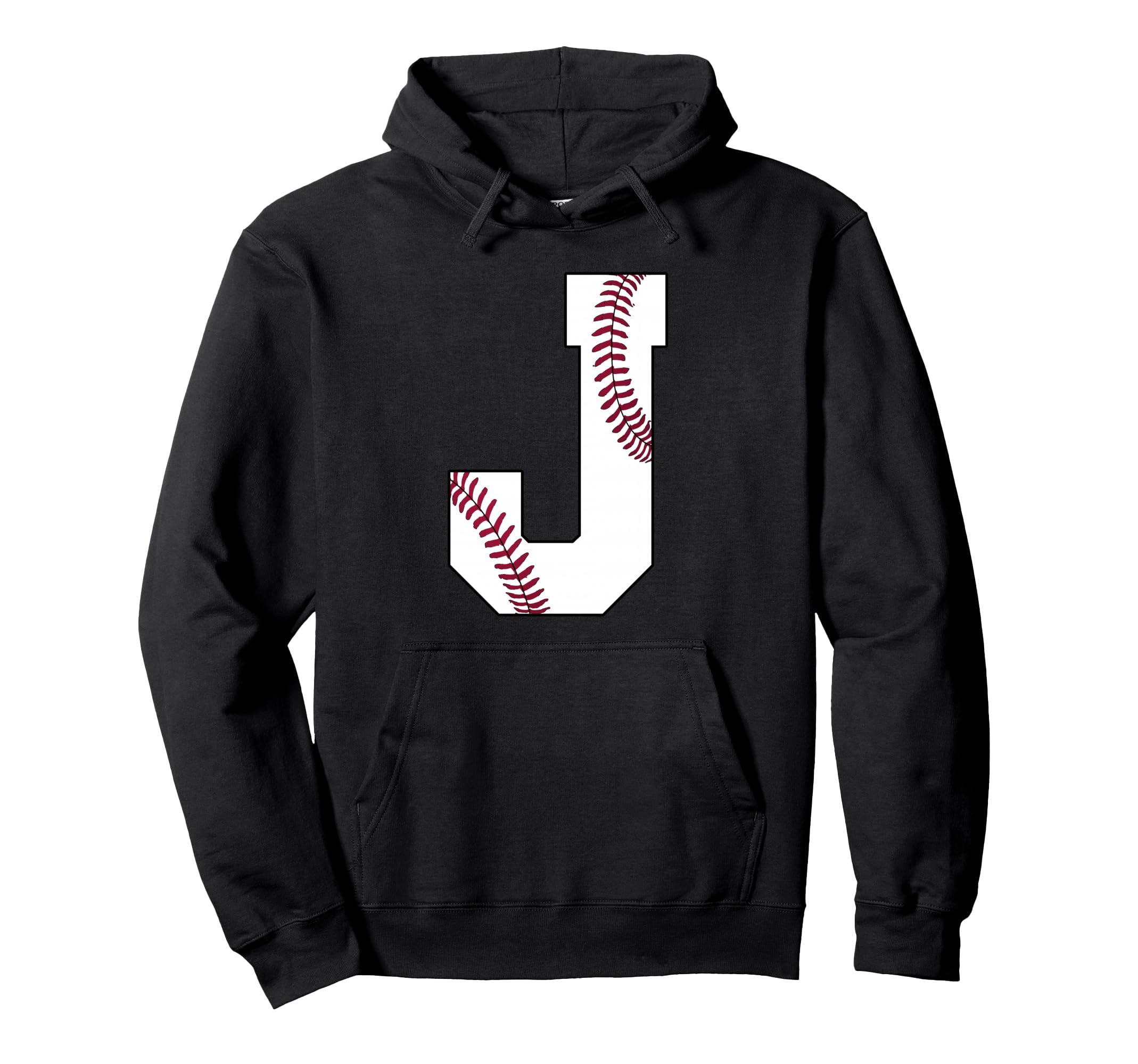 J Baseball Initial Personalized Letter Name Hoodie - Trendy Graphic Unisex - T-Shirt, Sweatshirt, Hoodie
