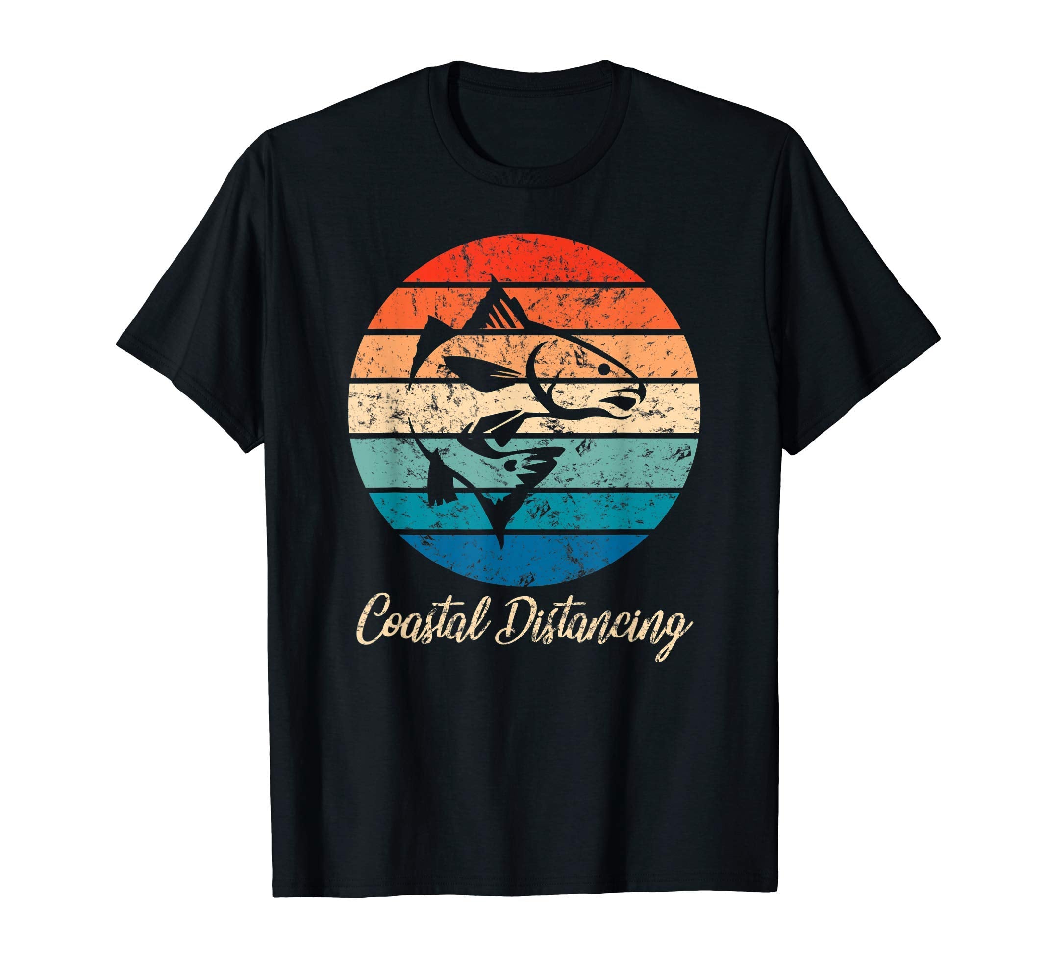 Fun Redfish Saltwater Fishing Sunset T-Shirt - Trendy Graphic for Adults - T-Shirt, Sweatshirt, Hoodie