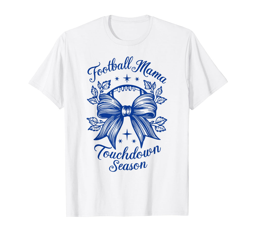 Womens Moms Coquette Bow Football Lover T-Shirt - Custom Art Print Unisex - T-Shirt, Sweatshirt, Hoodie