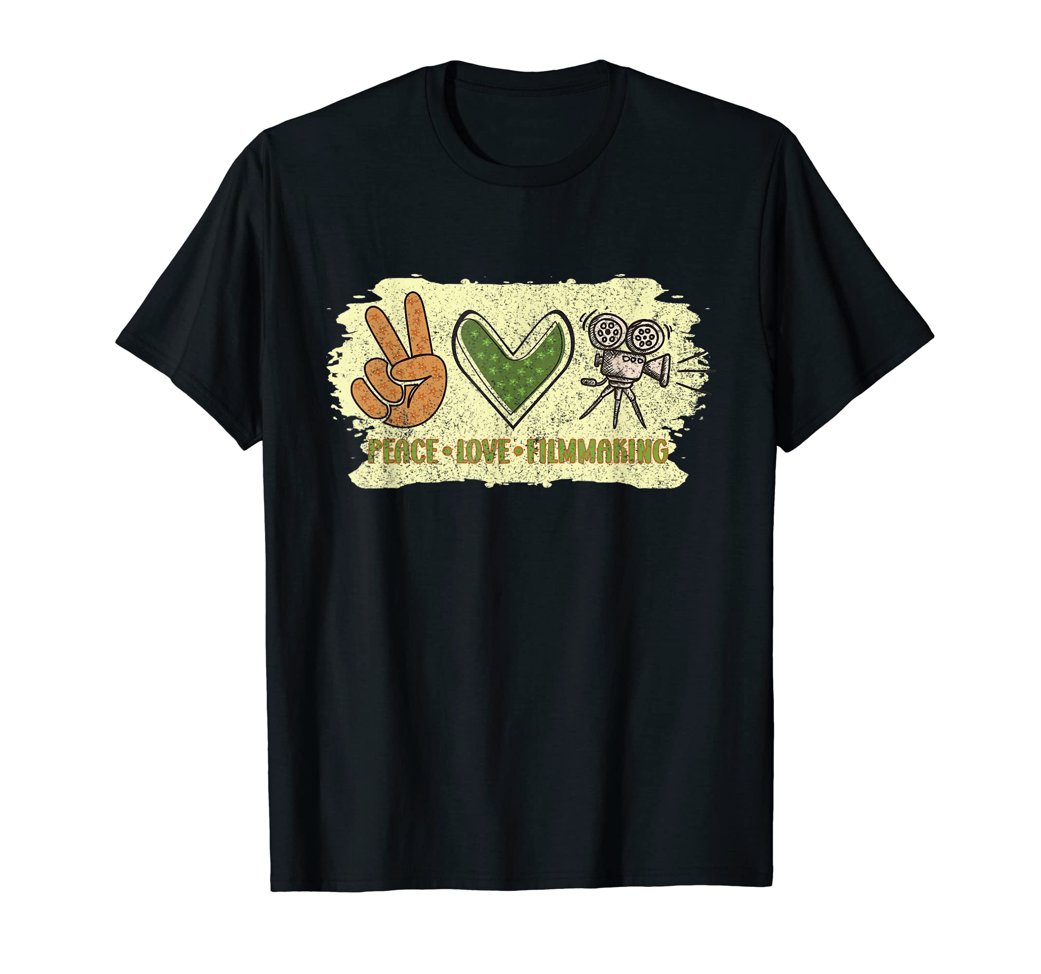Peace Love Filmmaking T-Shirt - Unique Graphic for Adults - T-Shirt, Sweatshirt, Hoodie