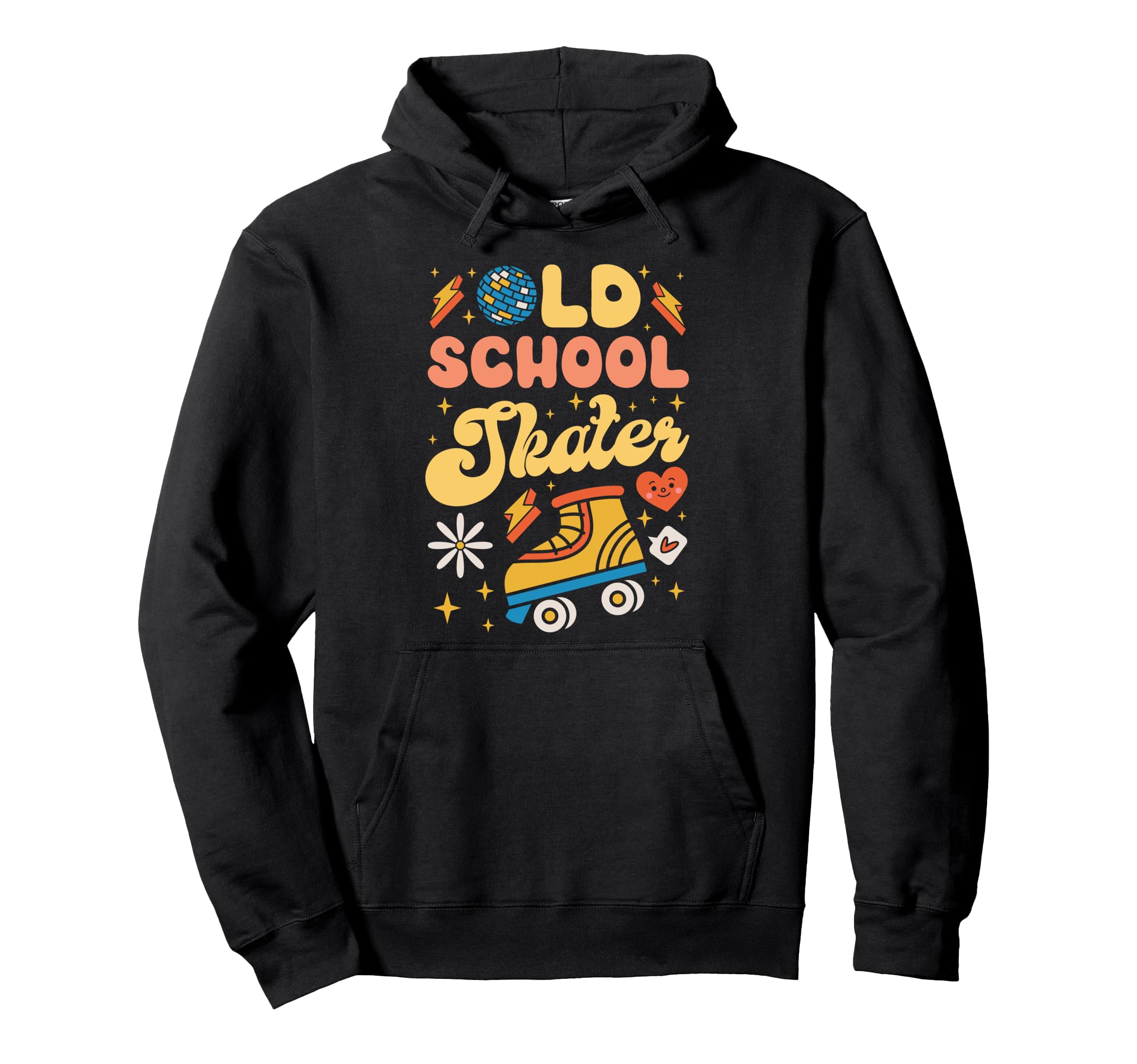 Roller Skating Skate 1970S Old School Skater Hoodie - Graphic Print Unisex - T-Shirt, Sweatshirt, Hoodie