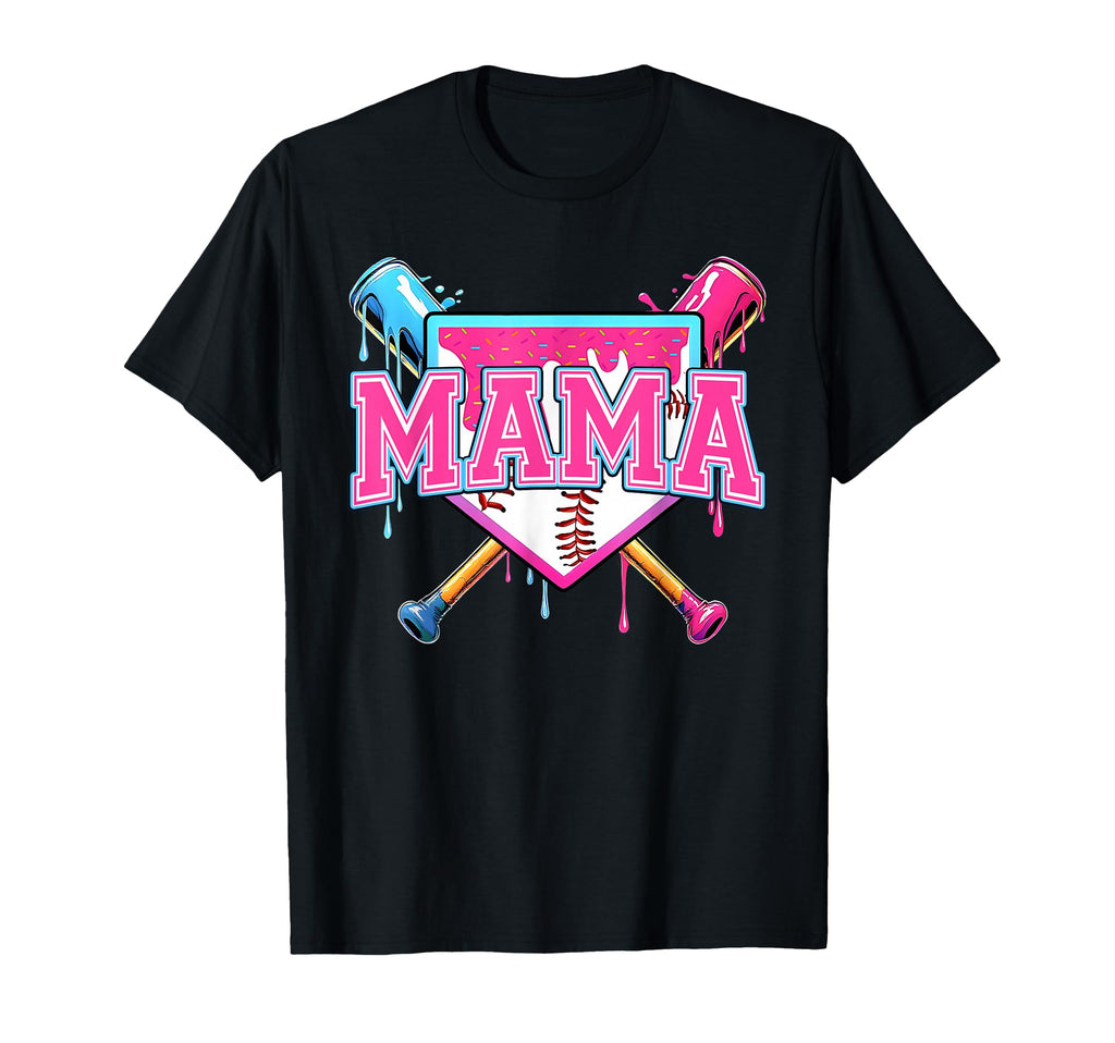 Baseball Drip Mom Ice Cream Drip Mama T-Shirt - Unique Graphic Men Women - T-Shirt, Sweatshirt, Hoodie