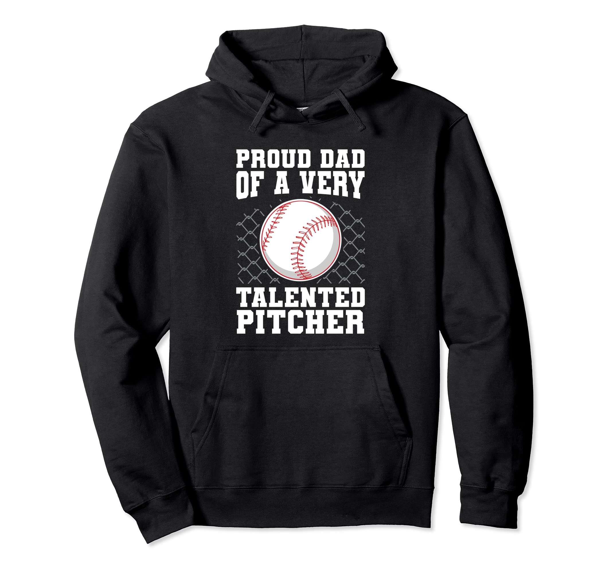 Baseball Dad Baseball Pitcher Hoodie - Graphic Print Men Women - T-Shirt, Sweatshirt, Hoodie