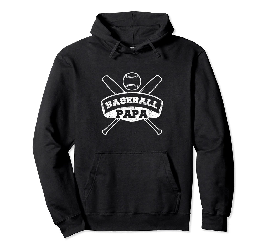 Papa Baseball Dad Baseball Lover Hoodie - Minimalist Print for Adults - T-Shirt, Sweatshirt, Hoodie