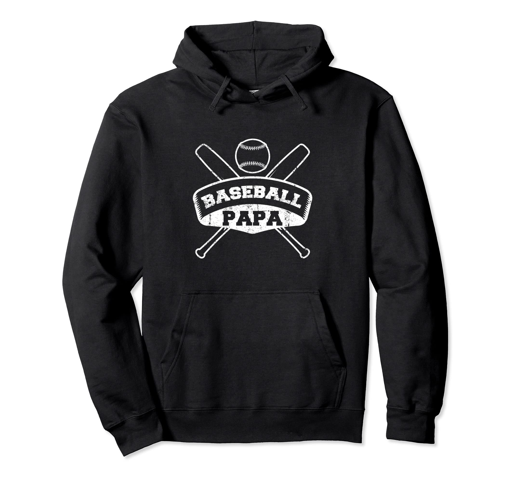 Papa Baseball Dad Baseball Lover Hoodie - Minimalist Print for Adults - T-Shirt, Sweatshirt, Hoodie