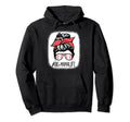 Big Mama Bleached Messy Bun Hoodie - Fun Novelty Design for Adults - T-Shirt, Sweatshirt, Hoodie