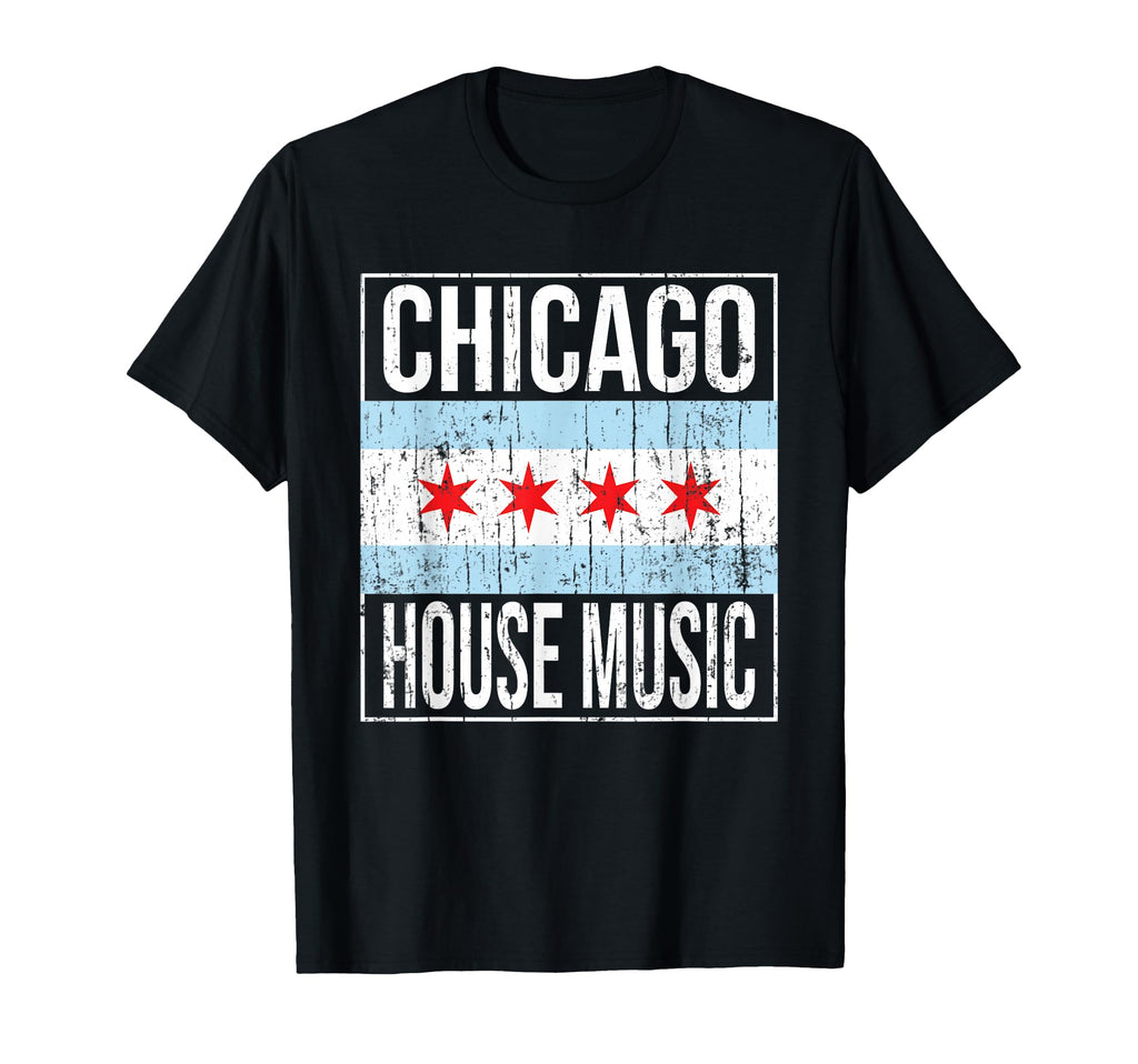 Chicago House Music Stylish Flag T-Shirt - Novelty Apparel for Adults - T-Shirt, Sweatshirt, Hoodie
