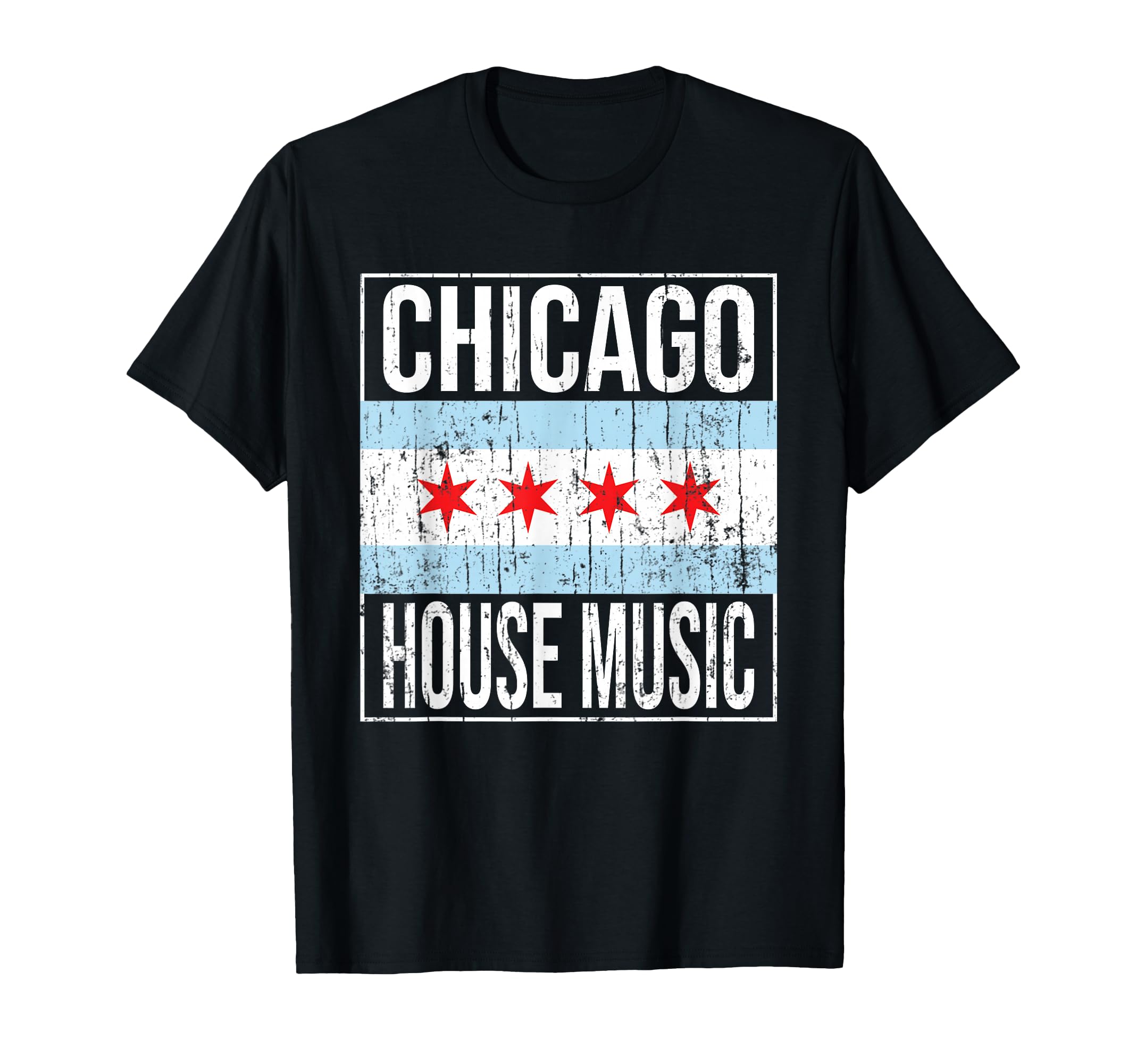 Chicago House Music Stylish Flag T-Shirt - Novelty Apparel for Adults - T-Shirt, Sweatshirt, Hoodie