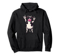 Cow Sunglasses Double Rock Hand Signs Punk Hoodie - Graphic Print Unisex - T-Shirt, Sweatshirt, Hoodie