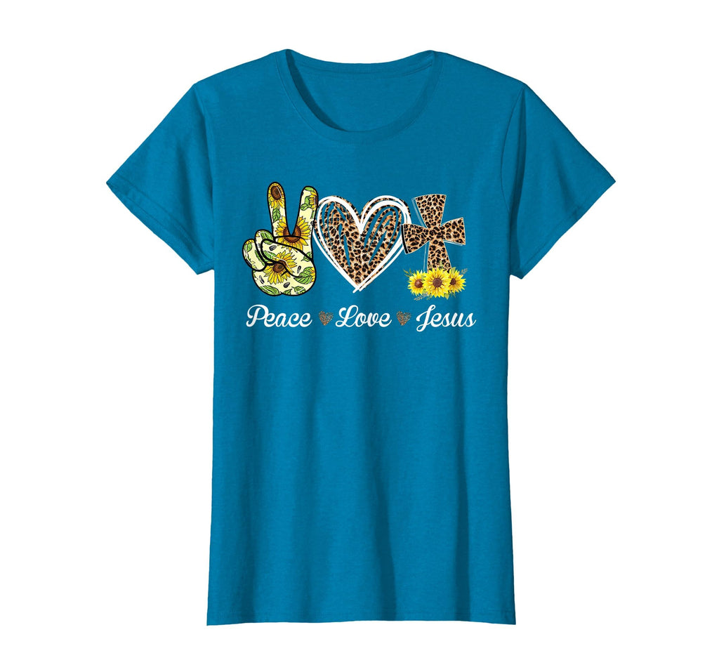 Leopard Peace Love Jesus Lovers Christ T-Shirt - Trendy Graphic Unisex - T-Shirt, Sweatshirt, Hoodie