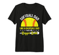 Mens Softball Dad Like Baseball Dad T-Shirt - Custom Art Print Unisex - T-Shirt, Sweatshirt, Hoodie