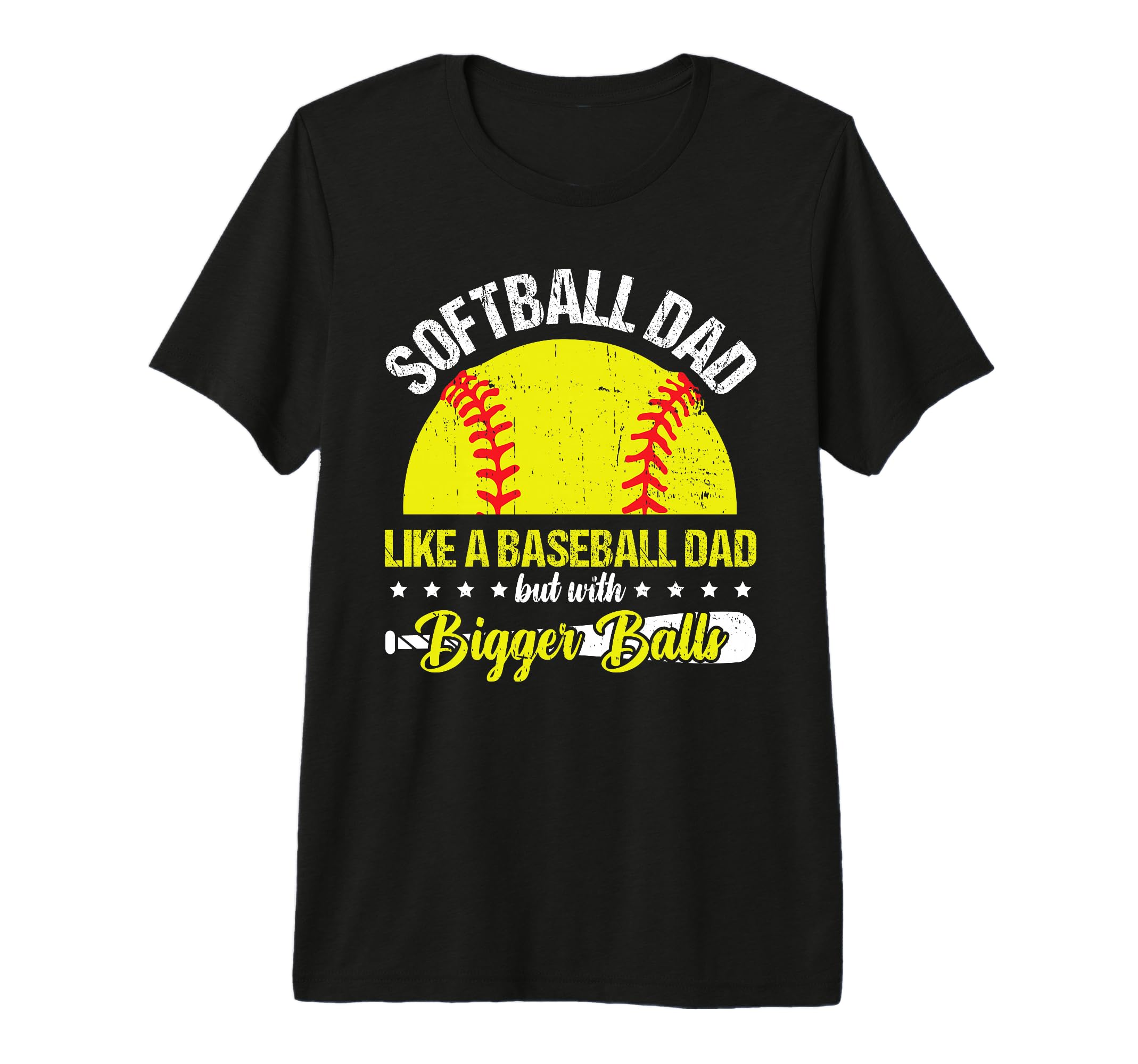 Mens Softball Dad Like Baseball Dad T-Shirt - Custom Art Print Unisex - T-Shirt, Sweatshirt, Hoodie