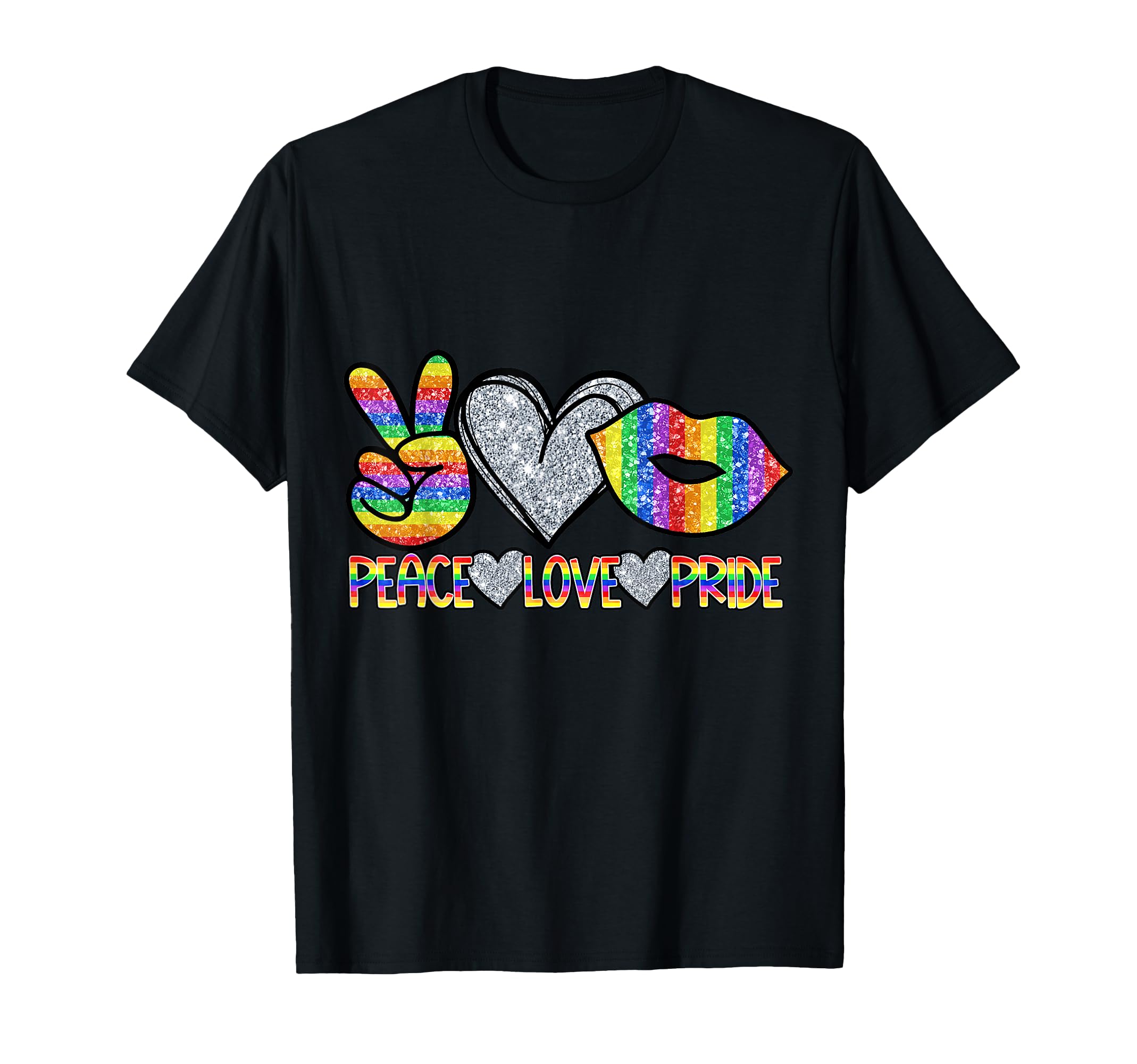 Lgbt Rainbow Gay Peace Love Pride T-Shirt - Graphic Print for Adults - T-Shirt, Sweatshirt, Hoodie