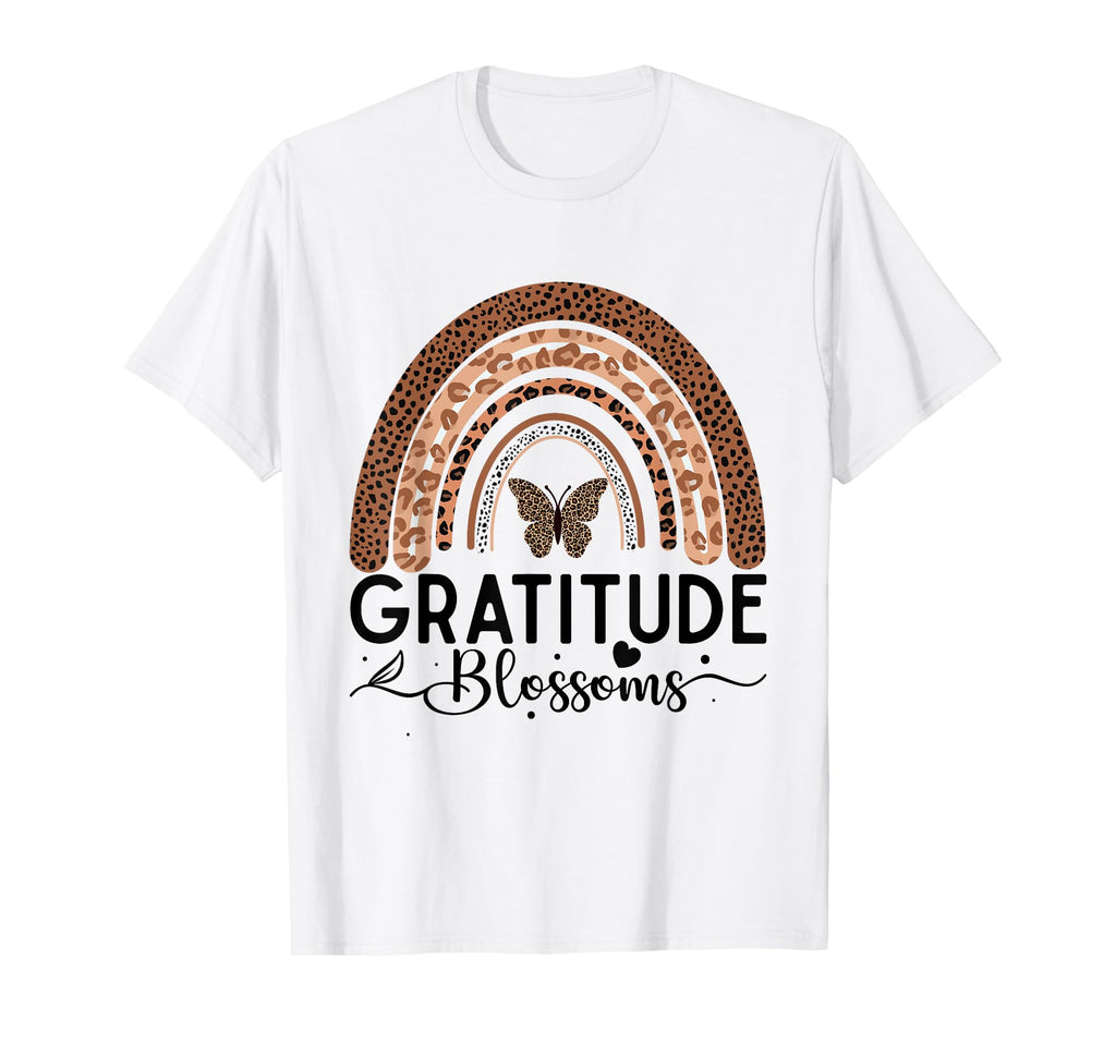 Wildly Grateful Leopard Rainbow T-Shirt - Aesthetic Graphic for Adults - T-Shirt, Sweatshirt, Hoodie