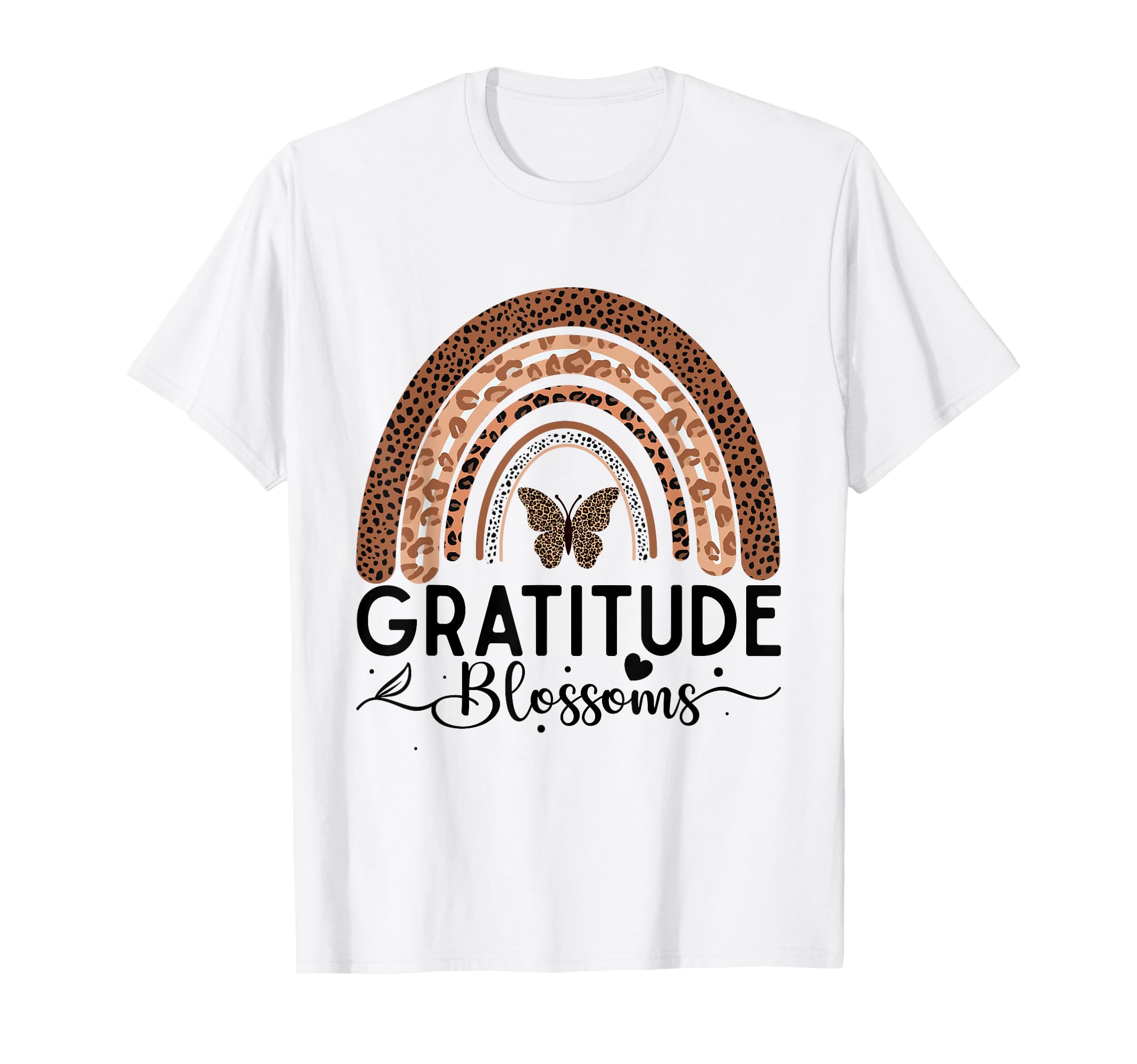 Wildly Grateful Leopard Rainbow T-Shirt - Aesthetic Graphic for Adults - T-Shirt, Sweatshirt, Hoodie