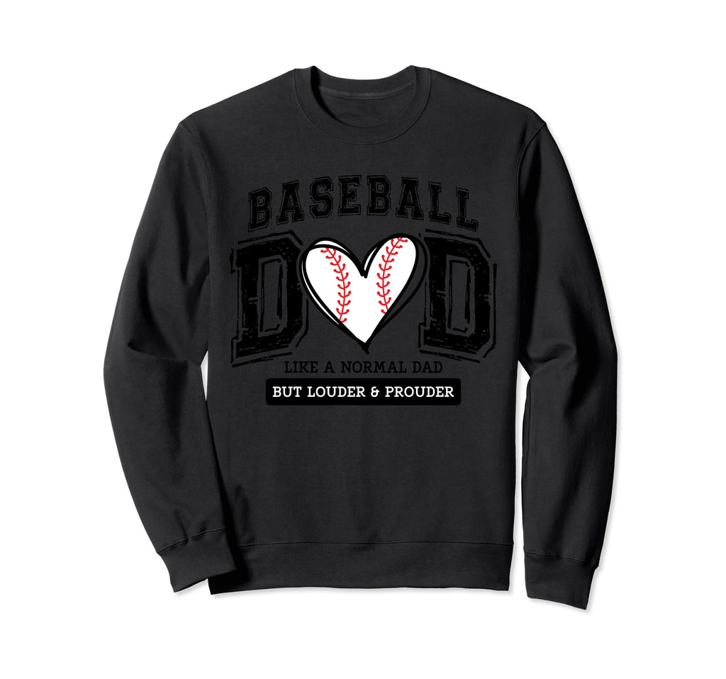 Baseball Dad Baseball Papa Sweatshirt - Casual Everyday Wear for Adults - T-Shirt, Sweatshirt, Hoodie