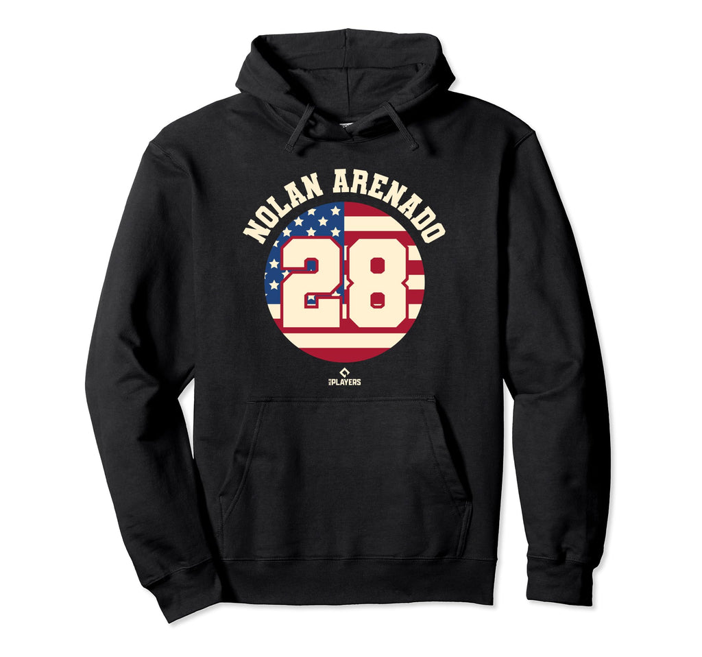 Nolan Arenado Flag Patriotic St Hoodie - Casual Everyday Wear Men Women - T-Shirt, Sweatshirt, Hoodie