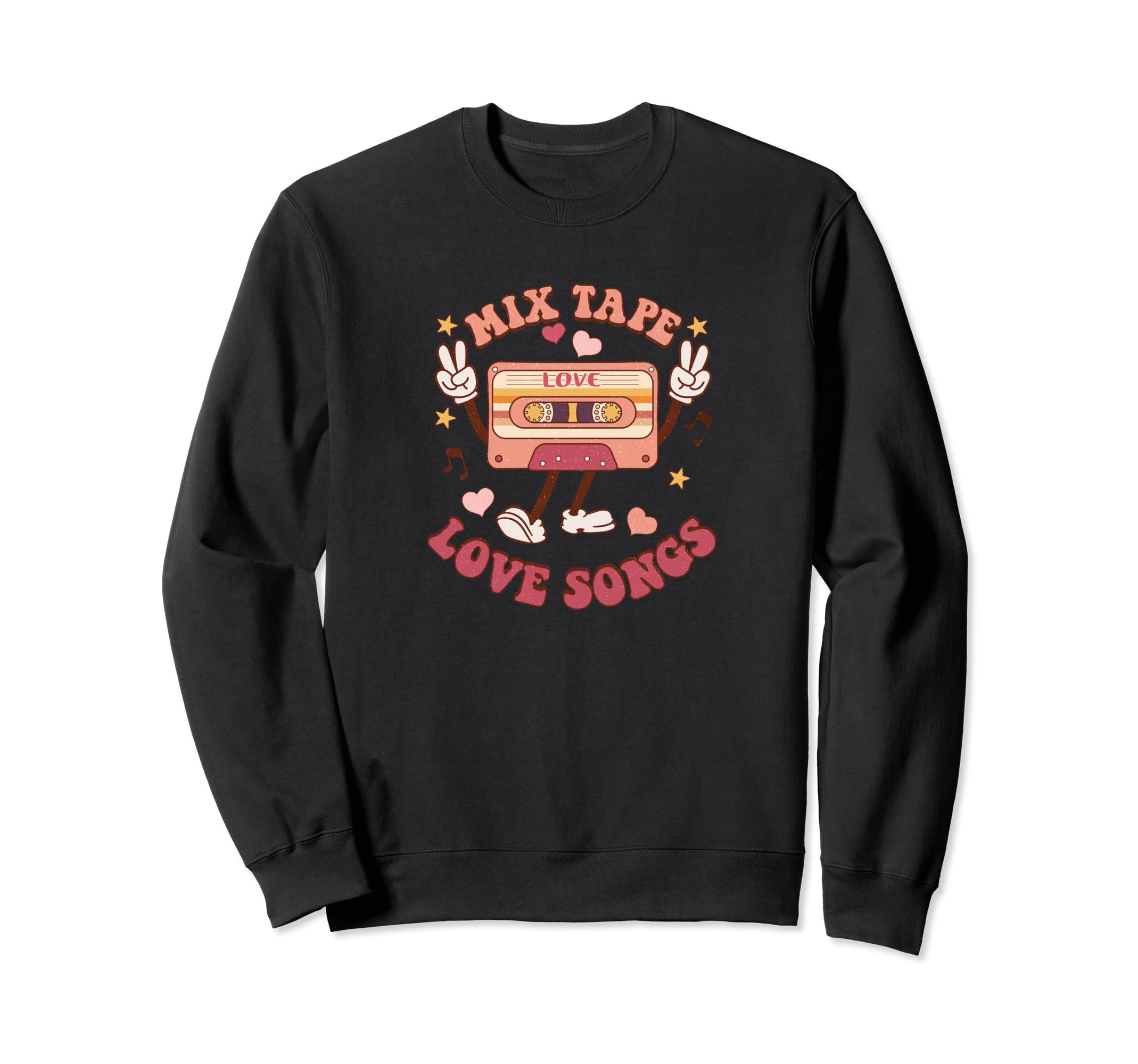 Mix Tape Love Songs Illustrated Sweatshirt - Streetwear Style for Adults - T-Shirt, Sweatshirt, Hoodie