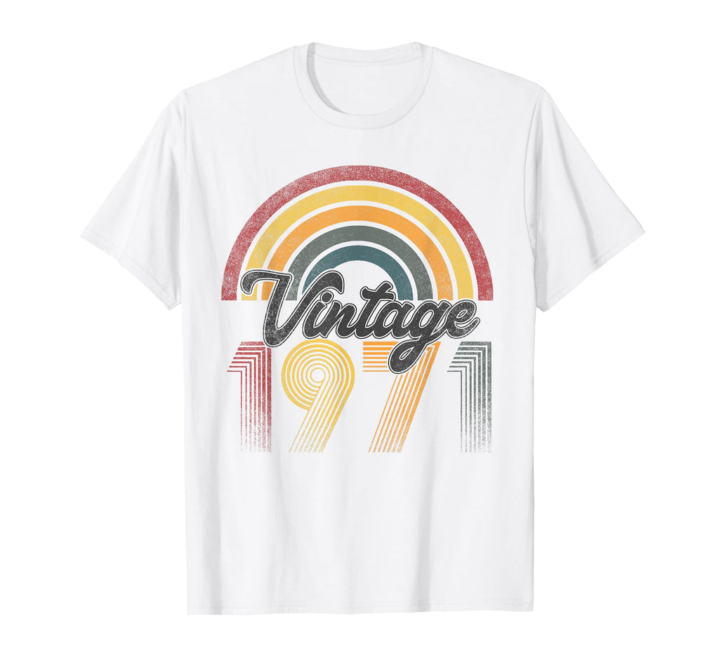 1971 54Th Birthday Rainbow T-Shirt - Custom Art Print for Adults - T-Shirt, Sweatshirt, Hoodie