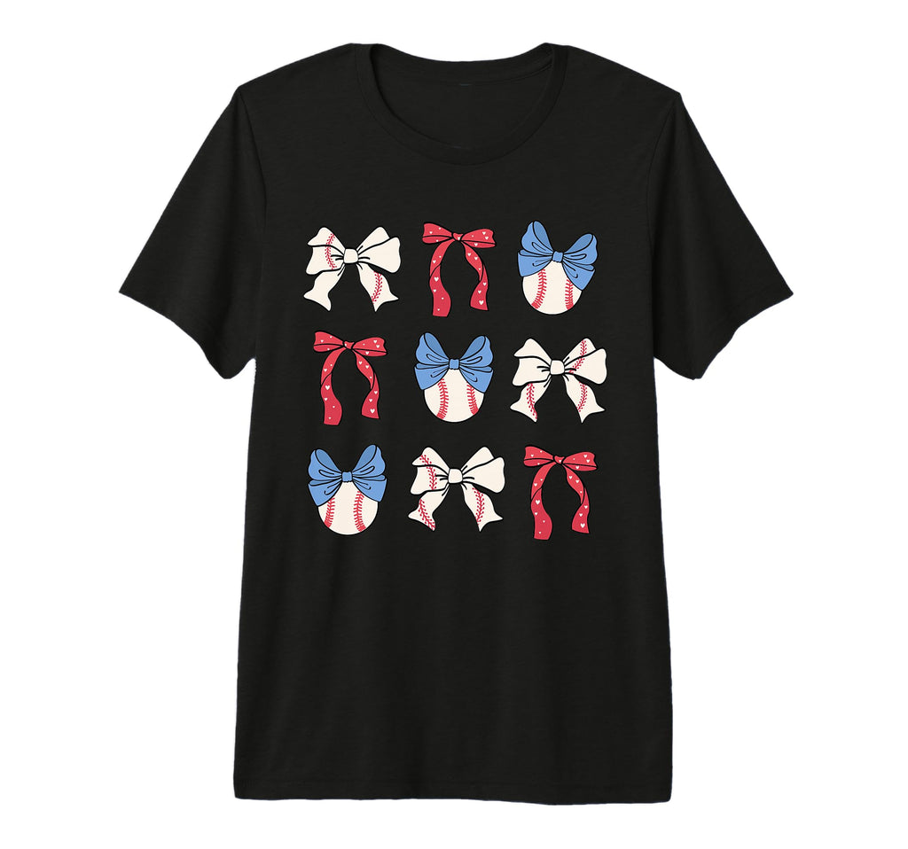 Bow Coquette Ribbon American T-Shirt - Fun Novelty Design Men Women - T-Shirt, Sweatshirt, Hoodie