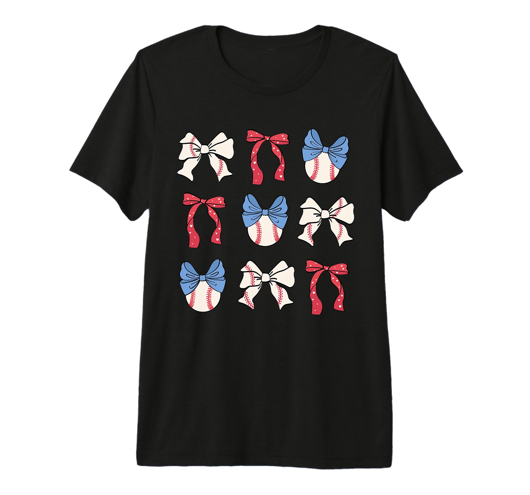 Bow Coquette Ribbon American T-Shirt - Fun Novelty Design Men Women - T-Shirt, Sweatshirt, Hoodie