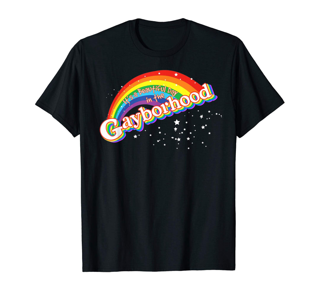 Its Beautiful Day Gayborhood Rainbow T-Shirt - Minimalist Print Men Women - T-Shirt, Sweatshirt, Hoodie