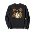 Leopard Baseball Bow Baseball Mom Sweatshirt - Casual Everyday Wear Unisex - T-Shirt, Sweatshirt, Hoodie