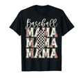 Checkered Baseball Mama Black White T-Shirt - Streetwear Style Unisex - T-Shirt, Sweatshirt, Hoodie